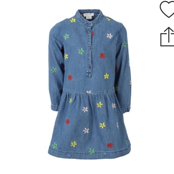 Stella McCartney Other - Kids Stella McCartney kids dress smily flowers denim dress NWT